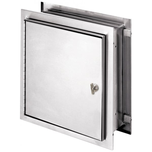 SS Recessed Pass-Thru Specimen Cabinet With Privacy Shield (5"-7.25"Wi